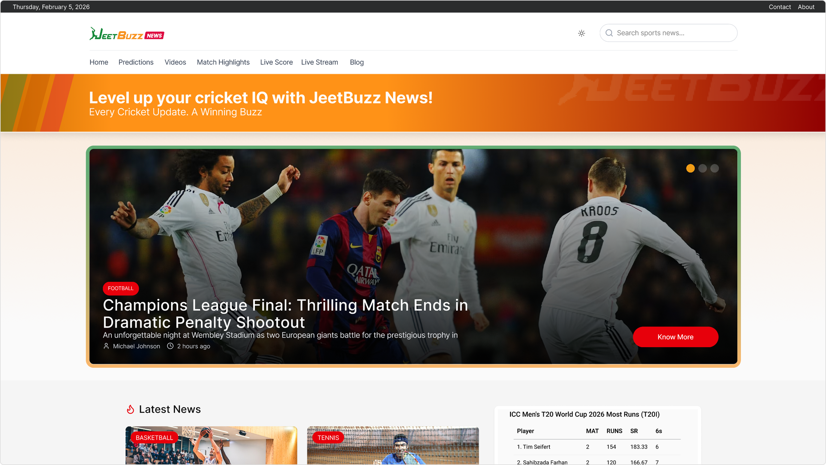 JeetBuzz News Homepage Overview (SEO image)