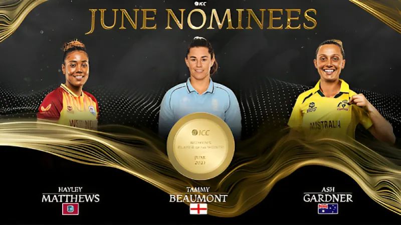 Nominees for ICC Women’s player of the month for June