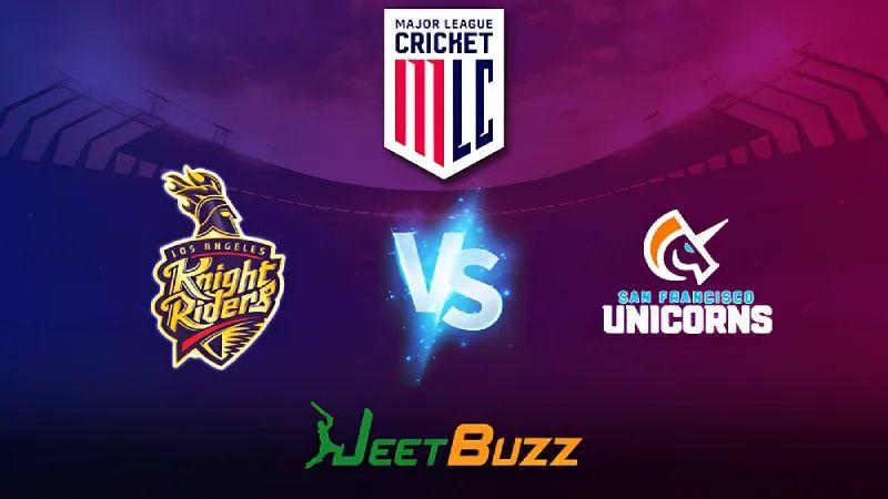 Major League Cricket 2023 Cricket Prediction | Match 08: Los Angeles Knight Riders vs San Francisco Unicorns