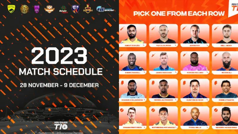 The Full Schedule of the Abu Dhabi T10 League 2023