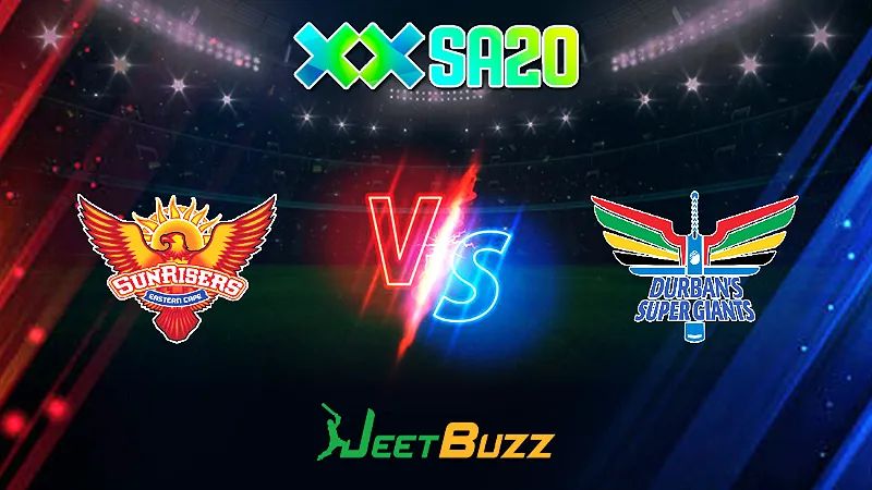 SA20 Cricket Match Prediction 2023-24 Match 5 Sunrisers Eastern Cape vs Durban Super Giants – Let’s see who will win. Jan 13