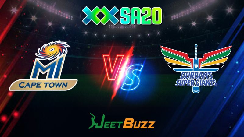 SA20 Cricket Match Prediction 2024 Match 16 MI Cape Town vs Durban Super Giants – Can DSG win against MICT Jan 23