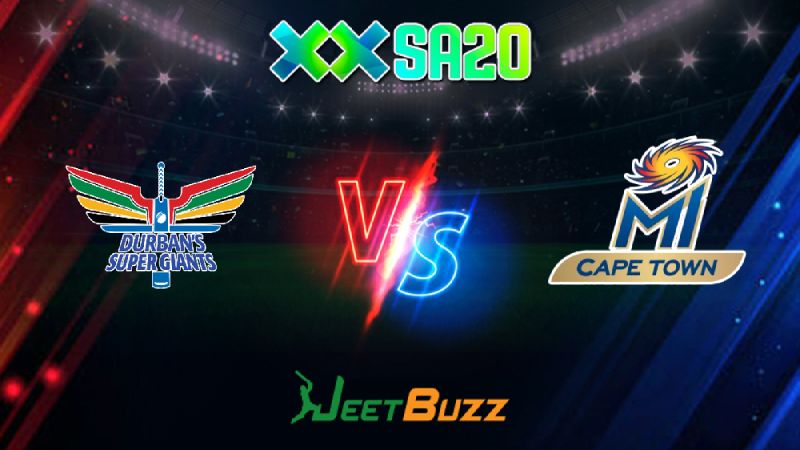 SA20 Cricket Match Prediction 2024 Match 2 Durban Super Giants vs MI Cape Town – Let’s see who will win this battle. Jan 11