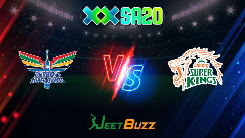 SA20 Cricket Match Prediction 2024 Match 7 Durban Super Giants vs Joburg Super Kings – Let’s see who will win. Jan 15