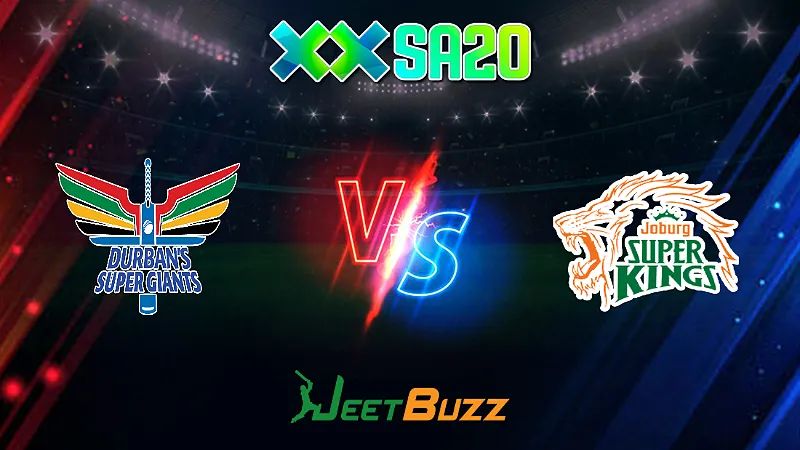 SA20 Cricket Match Prediction 2024 | Qualifier 2 | Durban Super Giants vs Joburg Super Kings – Let’s see who will make it to the final. | Feb 8