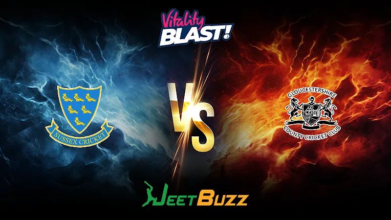 Vitality Blast 2024 Cricket Match Prediction | South Group | Sussex Sharks vs Gloucestershire – Let’s see who will win the match. | June 1