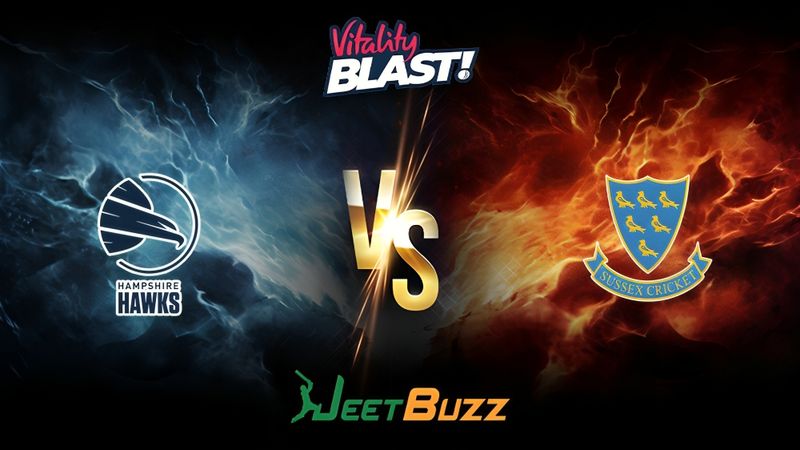 Vitality Blast 2024 Cricket Match Prediction | South Group | Hampshire Hawks vs Sussex Sharks – Let’s see who will win the match. | June 22, 2024.