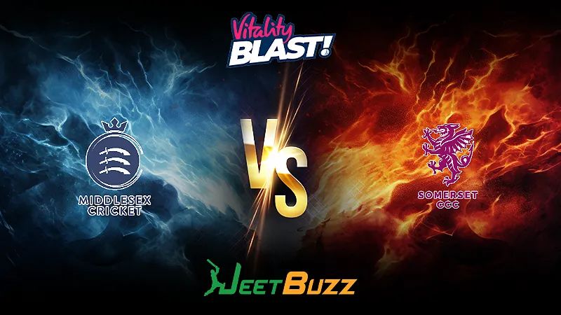 Vitality Blast 2024 Cricket Match Prediction | South Group | Middlesex vs Somerset – Let’s see who will win the match. | June 11