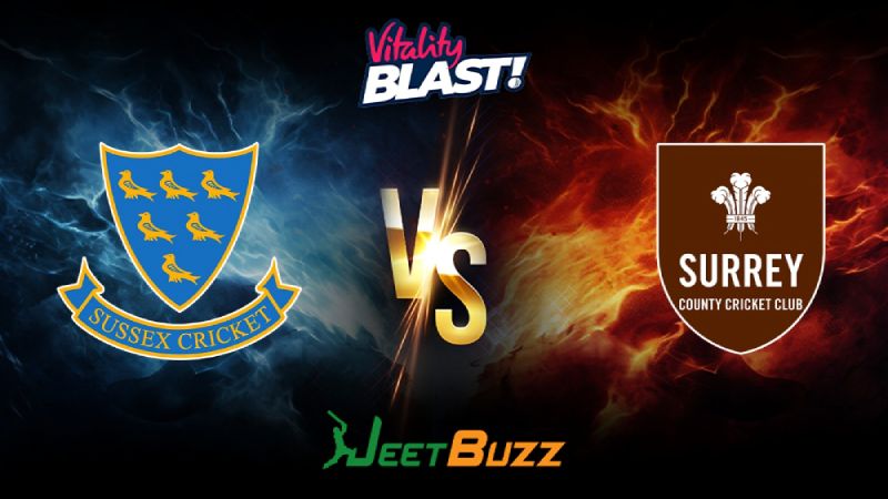 Vitality Blast 2024 Cricket Match Prediction South Group Sussex Sharks vs Surrey – Let’s see who will win the match June 16, 2024