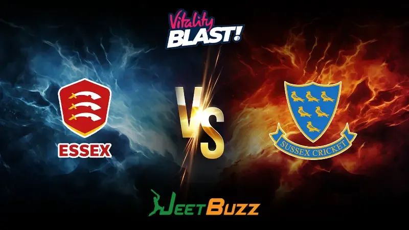 Vitality Blast 2024 Cricket Match Prediction | South Group | Essex vs Sussex Sharks – Let’s see who will win the match. | June 15, 2024