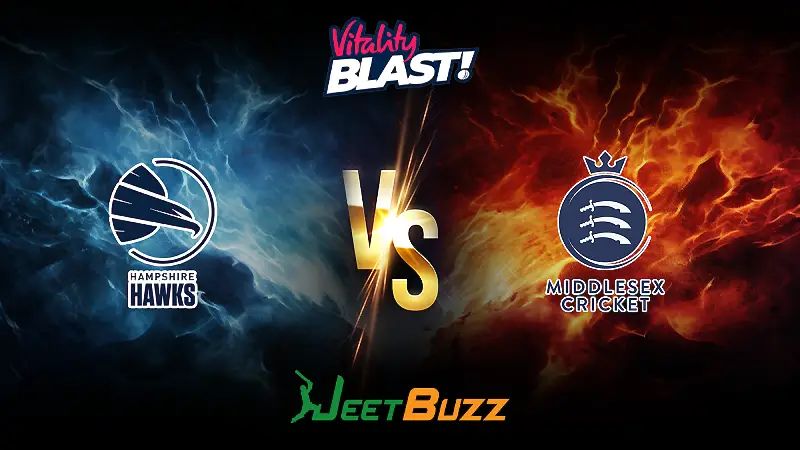 Vitality Blast 2024 Cricket Match Prediction | South Group | Hampshire Hawks vs Middlesex – Let’s see who will win the match. | June 15, 2024