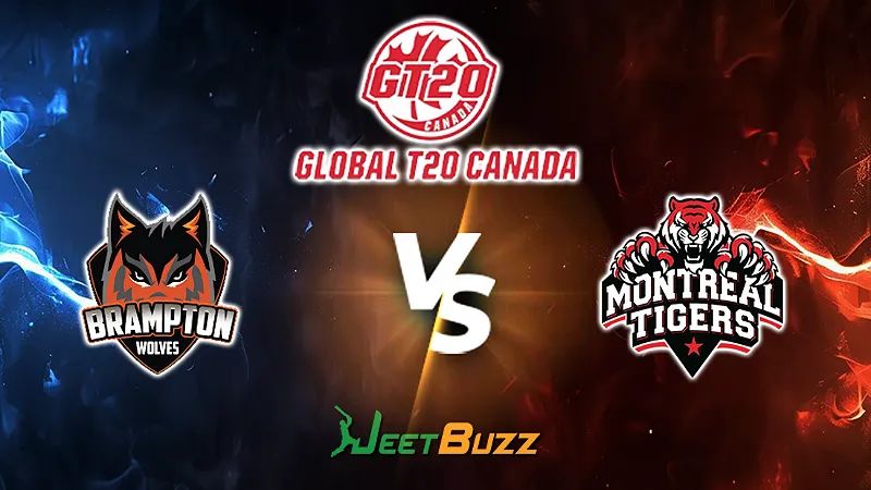 Global T20 Canada 2024 Cricket Match Prediction | Match 9 | Brampton Wolves vs Montreal Tigers – Let’s see who will win the match. | July 31