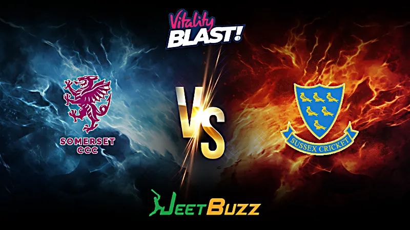 Vitality Blast 2024 Cricket Match Prediction | South Group | Somerset vs Sussex Sharks – Let’s see who will win the match. | July 18