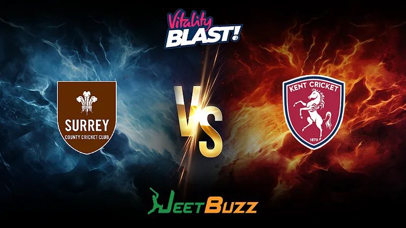 Vitality Blast 2024 Cricket Match Prediction | South Group | Surrey vs Kent Spitfires – Let’s see who will win the match. | July 07