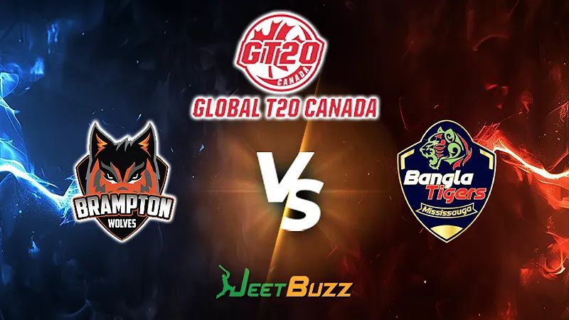 Global T20 Canada 2024 Cricket Match Prediction | Match 20 | Brampton Wolves vs Bangla Tigers Mississauga – Let’s see who will win the match. | August 06