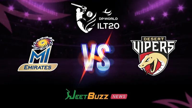 ILT20 Match Prediction | International League T20 2025 | MI Emirates vs Desert Vipers | Match  22 | Jan 27 – Can MIE defeat the first-positioned DV?