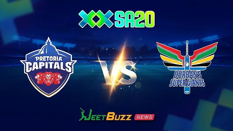 SA20 Match Prediction | Pretoria Capitals vs Durban Super Giants | SA20 League 2025 | Match 5 | Jan 12 – Can PC get their first win against the same opponent?